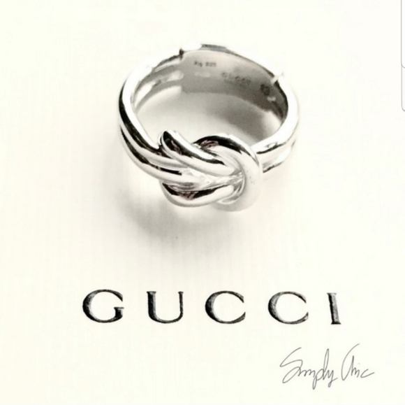 NWT authentic gucci knot sterling silver ring - Picture 3 of 8